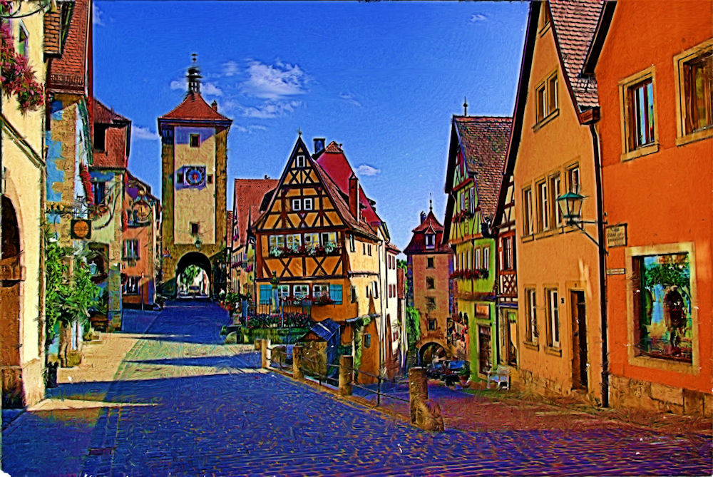 1000x669 Untere Schmiedgasse, Rothenburg Ob Der Tauber - Rothenburg Painting