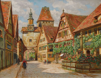 400x311 Wilhelm Schacht - Rothenburg Painting