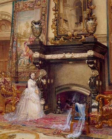 387x480 A Painting Hannah De Rothschild Standing In The Hall - Rothschild Painting