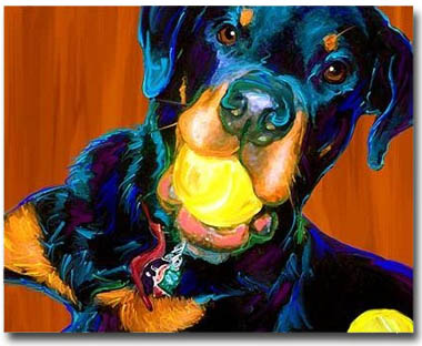 380x312 Rottweiler - Rottweiler Painting