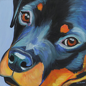 300x300 Rottweiler Painting By Melissa Smith - Rottweiler Painting