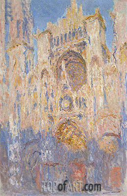 259x400 Rouen Cathedral, Effects Of Sunlight, Sunset Monet Painting - Rouen Cathedral Painting