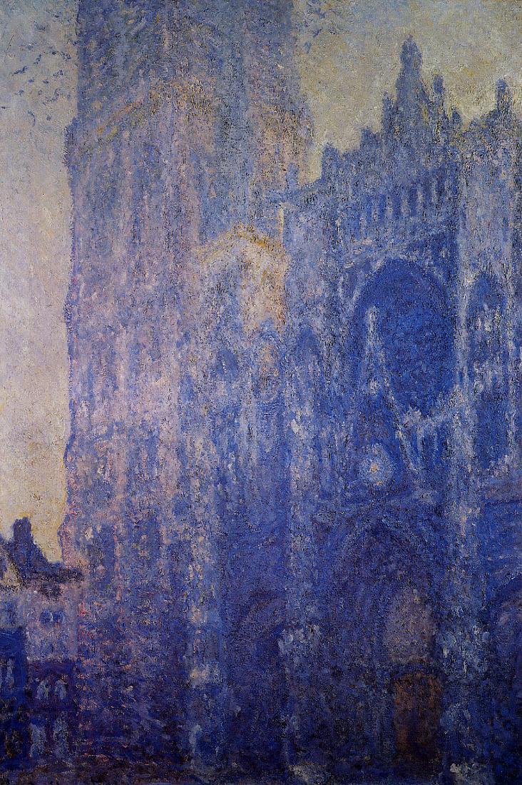 732x1100 Rouen Cathedral The Portal And The Tour Dalbane Morning Effect - Rouen Cathedral Painting