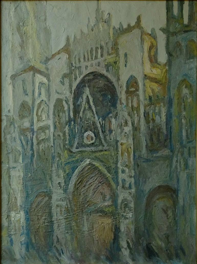 770x1031 Saatchi Art Rouen Cathedral In Sunrise Painting By Ljubisa Urosevic - Rouen Cathedral Painting