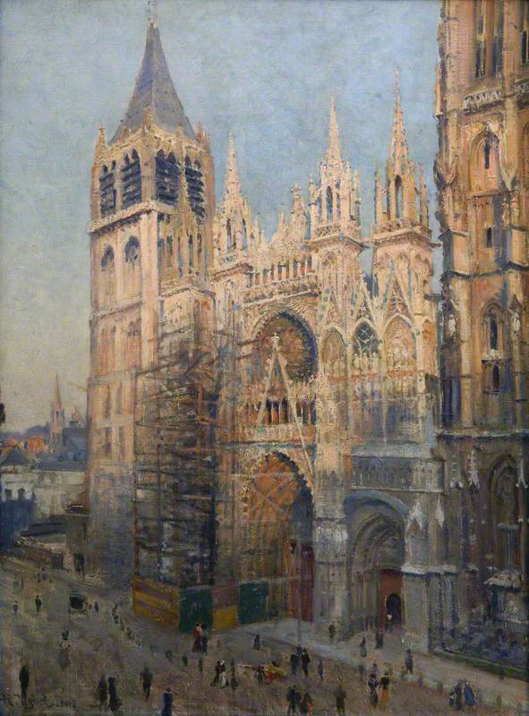 591x800 West Front Of Rouen Cathedral - Rouen Cathedral Painting