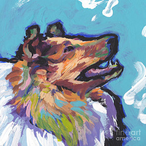 300x300 Rough Collie Paintings Fine Art America - Rough Painting