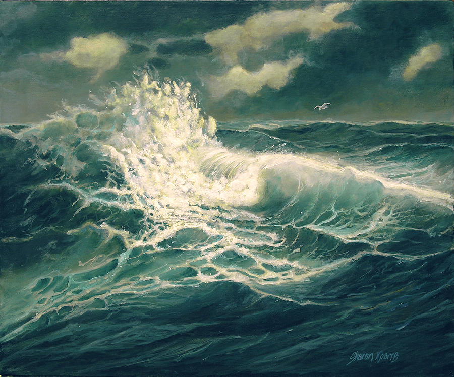 900x748 Rough Seas Painting By Sharon Kearns - Rough Painting