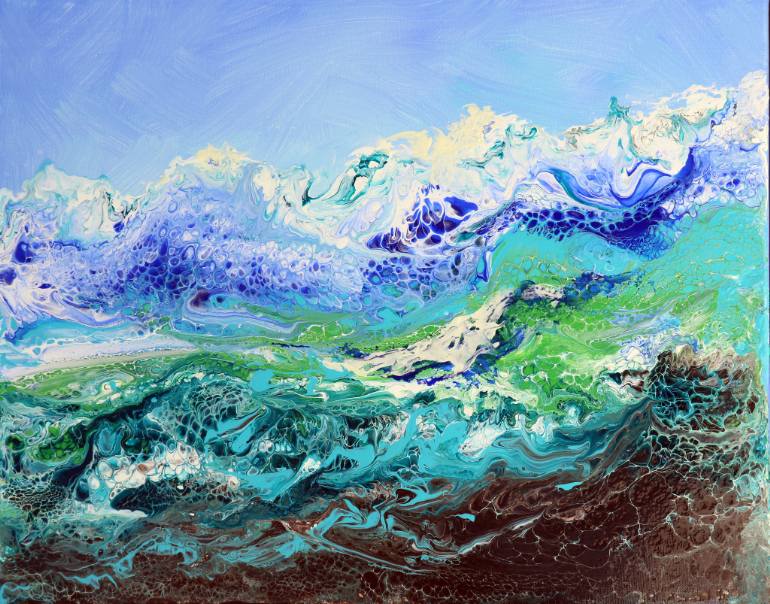 770x604 Saatchi Art Rough Seas Painting By Sheila Steinborn - Rough Painting