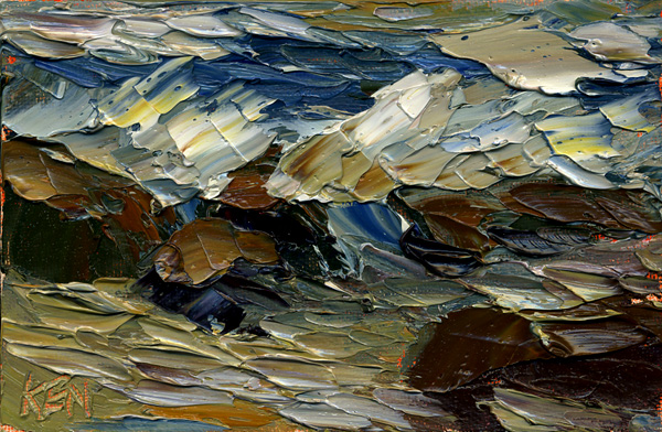 600x392 Rough Seas Marine Ocean Seascape Art Oil Painting And Palette - Rough Painting