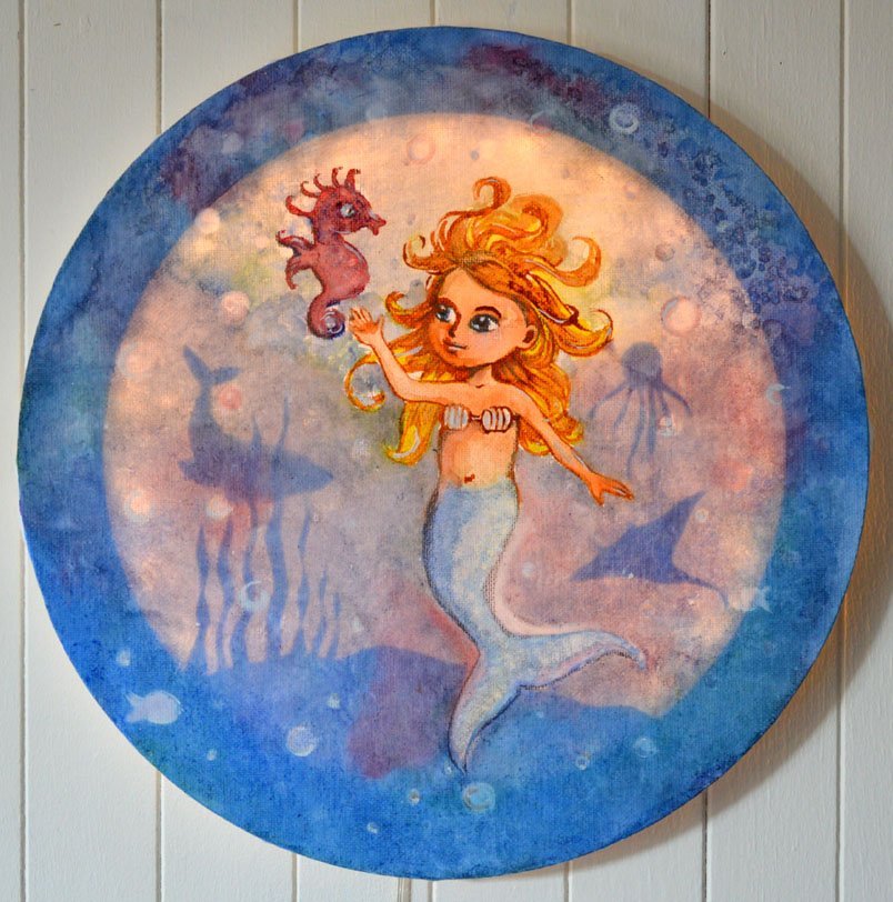 804x812 Led Round Canvas Art For Children's Room Decoration - Round Canvas Painting