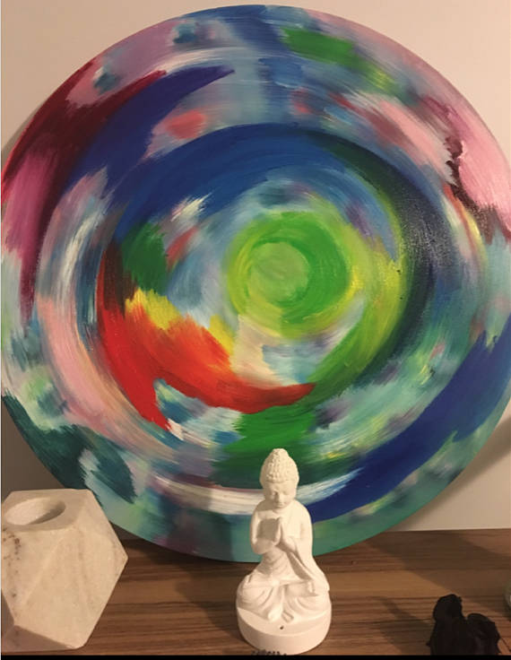 570x736 Custom Round Canvas Paintings - Round Canvas Painting