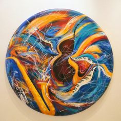 236x236 Round Paintings Hand Painted Acrylic Painting On Canvas By - Round Painting