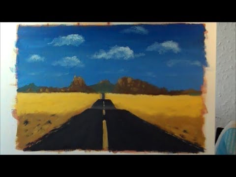 480x360 Oil Painting Lesson 5 - Route 66 Painting