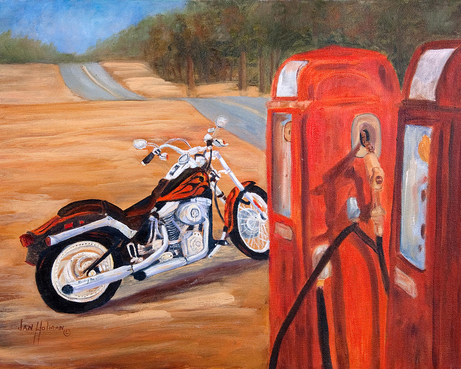 900x720 Route 66 Painting By Jan Holman - Route 66 Painting