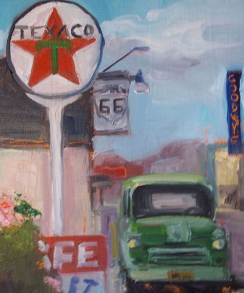 500x600 Art By Robin Rogers Cloud - Route 66 Painting