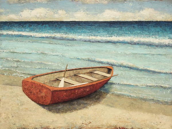 600x450 Sue Greenwood Fine Art Artwork By Paul Brigham Row Boat 7 - Row Boat Painting