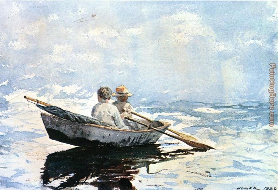 967x662 Winslow Homer Rowboat Painting Anysize 50% Off - Row Boat Painting