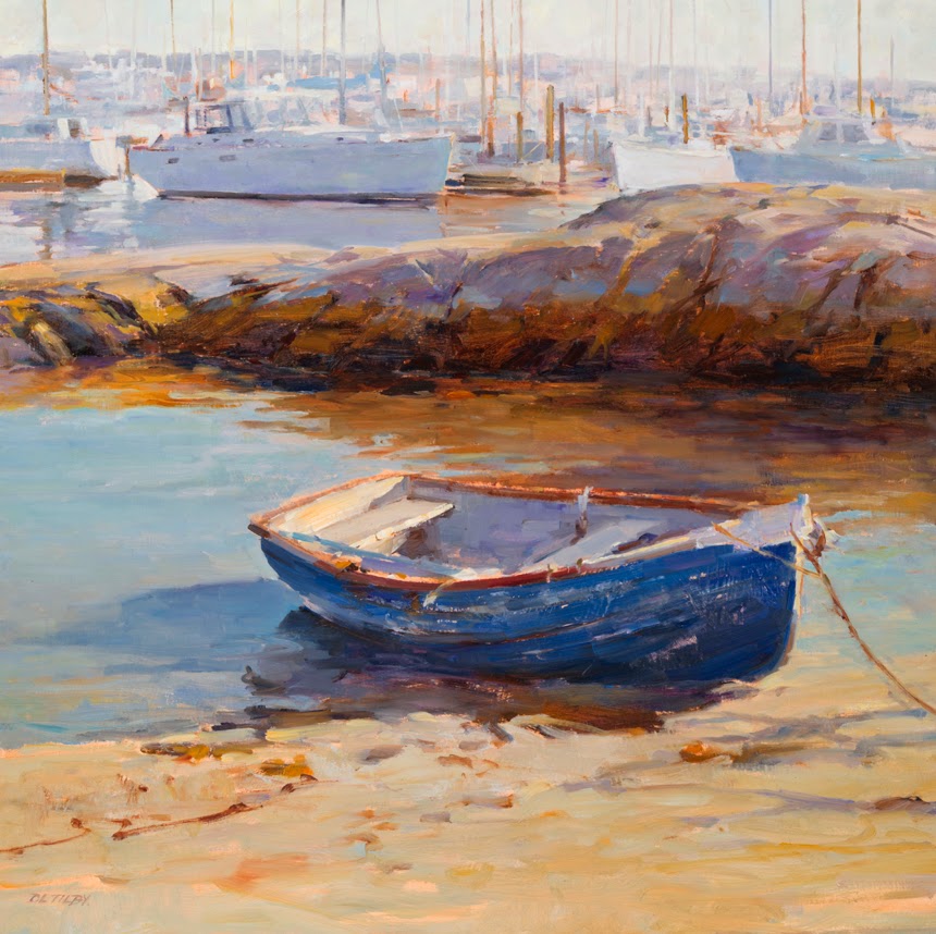 860x858 Deborah Tilby Painter Blue Rowboat - Row Boat Painting