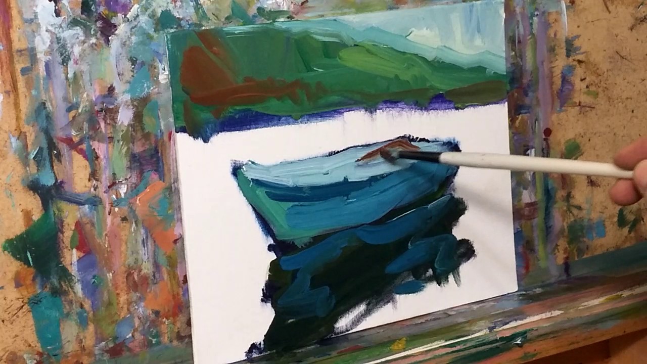 1280x720 Impressionist Oil Painting Demo - Row Boat Painting