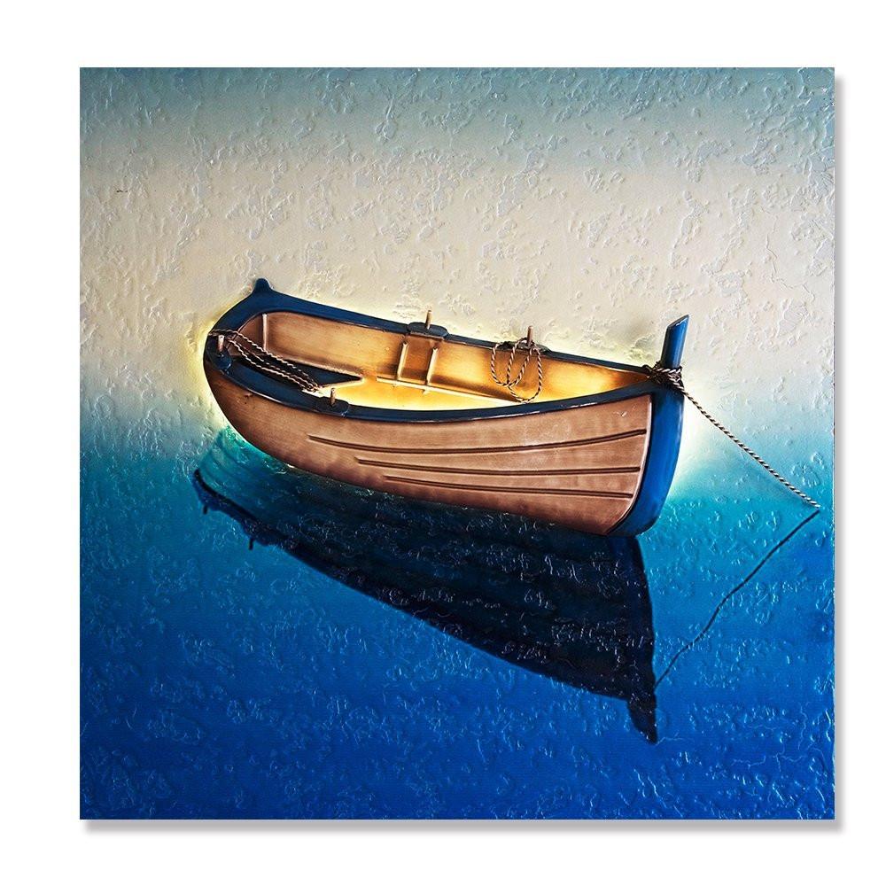 1000x1000 Handmade 3d Boat Painting Wall Art Of Home Decorations Wall Decor - Rowing Boat Painting