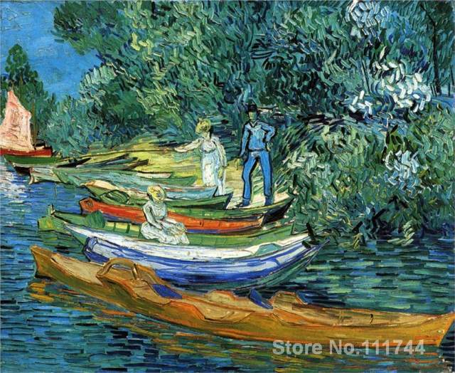 640x524 Online Shop Impressionist Painting Rowing Boats On The Banks - Rowing Painting