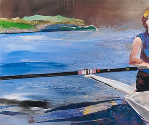 304x255 Rowing Paintings Mari Jalbing Artist Seattle, Washington - Rowing Painting