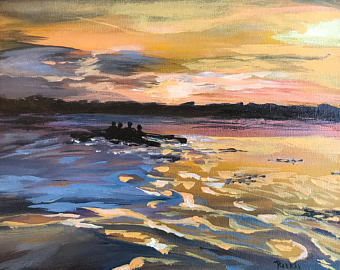 340x270 Rowing Painting Etsy - Rowing Painting