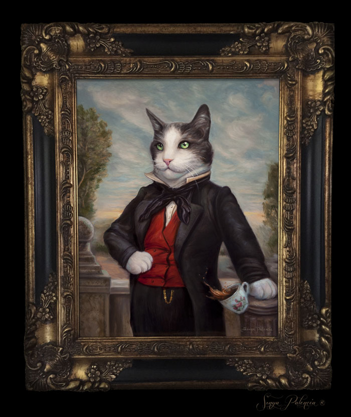 700x830 Royal Pet Portraits Sonya Palencia - Royal Cat Painting