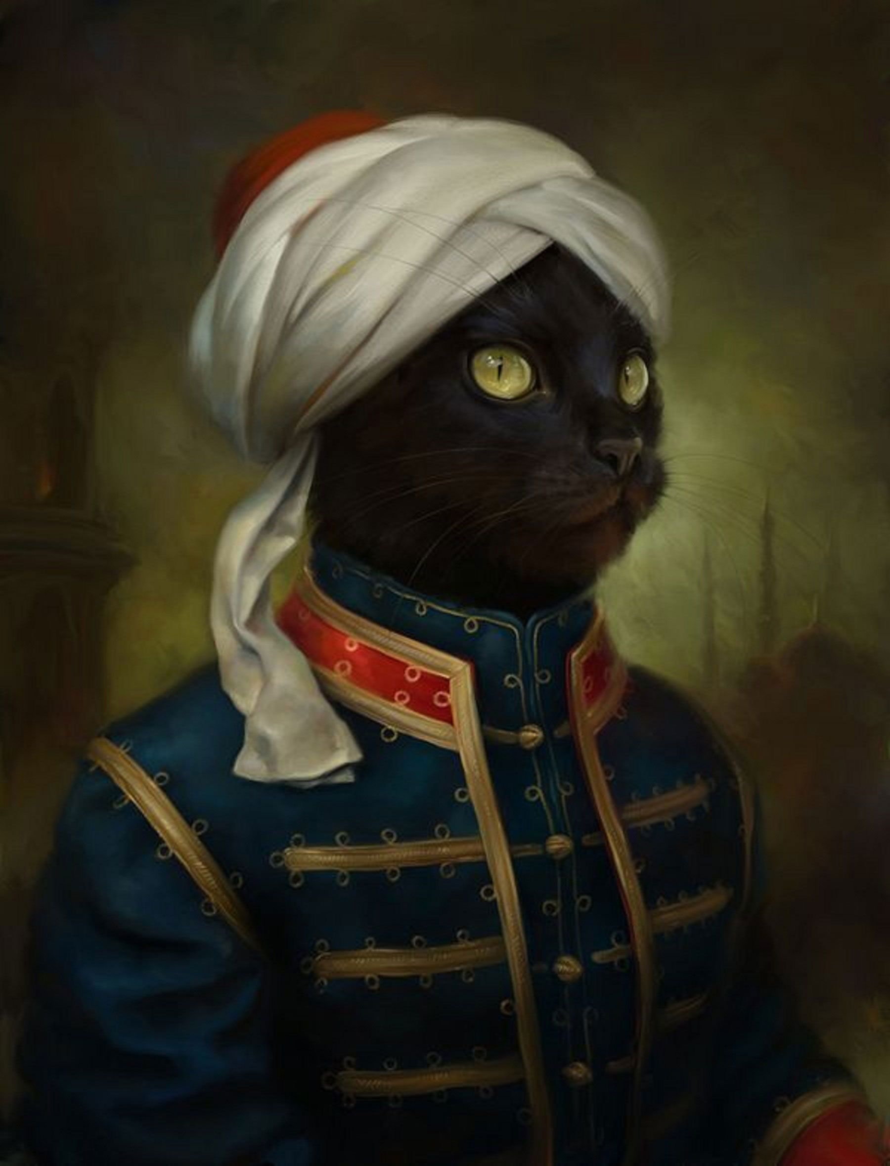 1800x2358 Royal Cats In Classical Oil Paintings! We Interviewed The Artist - Royal Cat Painting