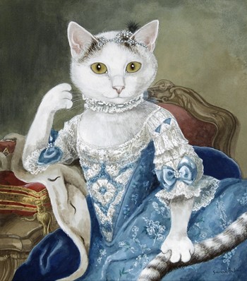 350x398 Artodyssey Susan Herbert - Royal Cat Painting