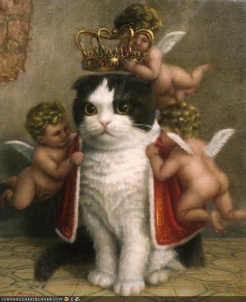 500x613 Baroque Royal Cat Painting Cat, Kitty And Royals - Royal Cat Painting