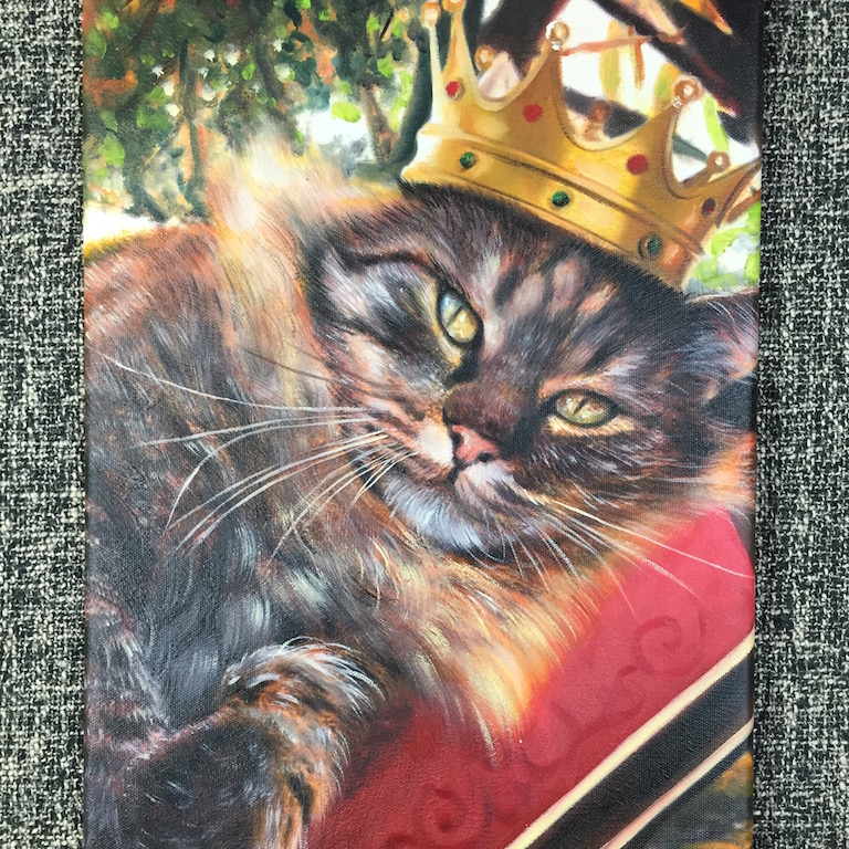 768x768 Cat Painting - Royal Cat Painting