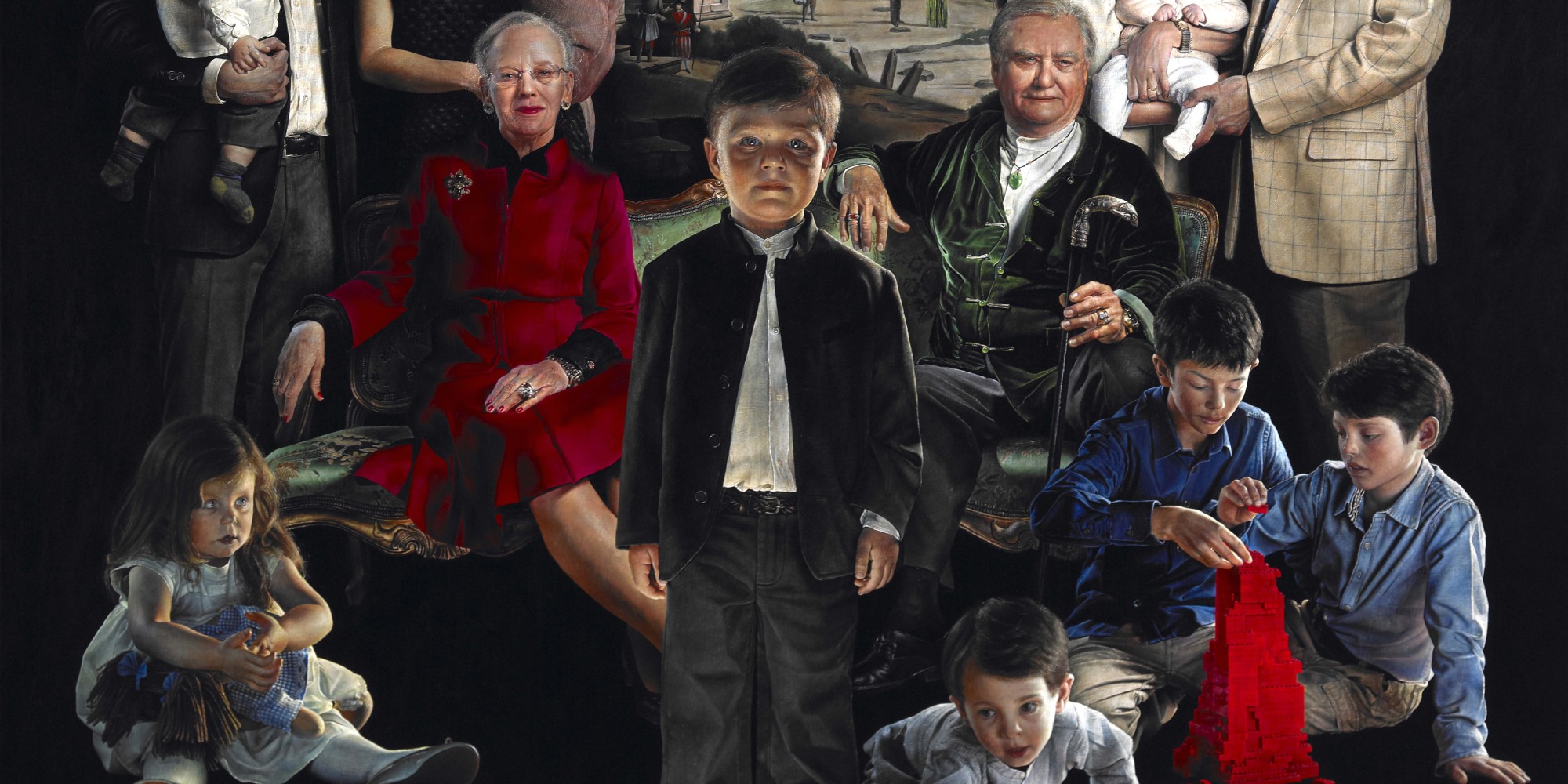 2000x1000 Danish Royal Portrait Does No Favors To Our Favorite Princesses - Royal Family Painting