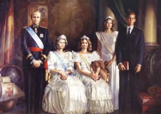 529x377 Portrait Of The Spanish Royal Family. The Infanta Elena Has Never - Royal Family Painting
