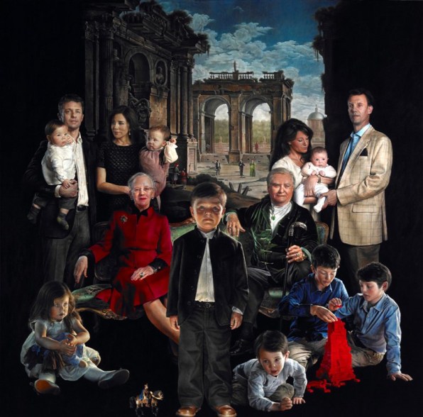 596x588 This Painting Of The Danish Royal Family Will Steal Your Soul - Royal Family Painting