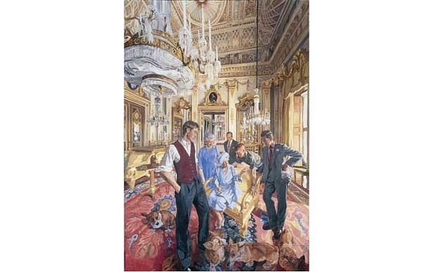 620x388 35 Years Portraits The Queen From The Royal Society - Royal Family Portrait Painting