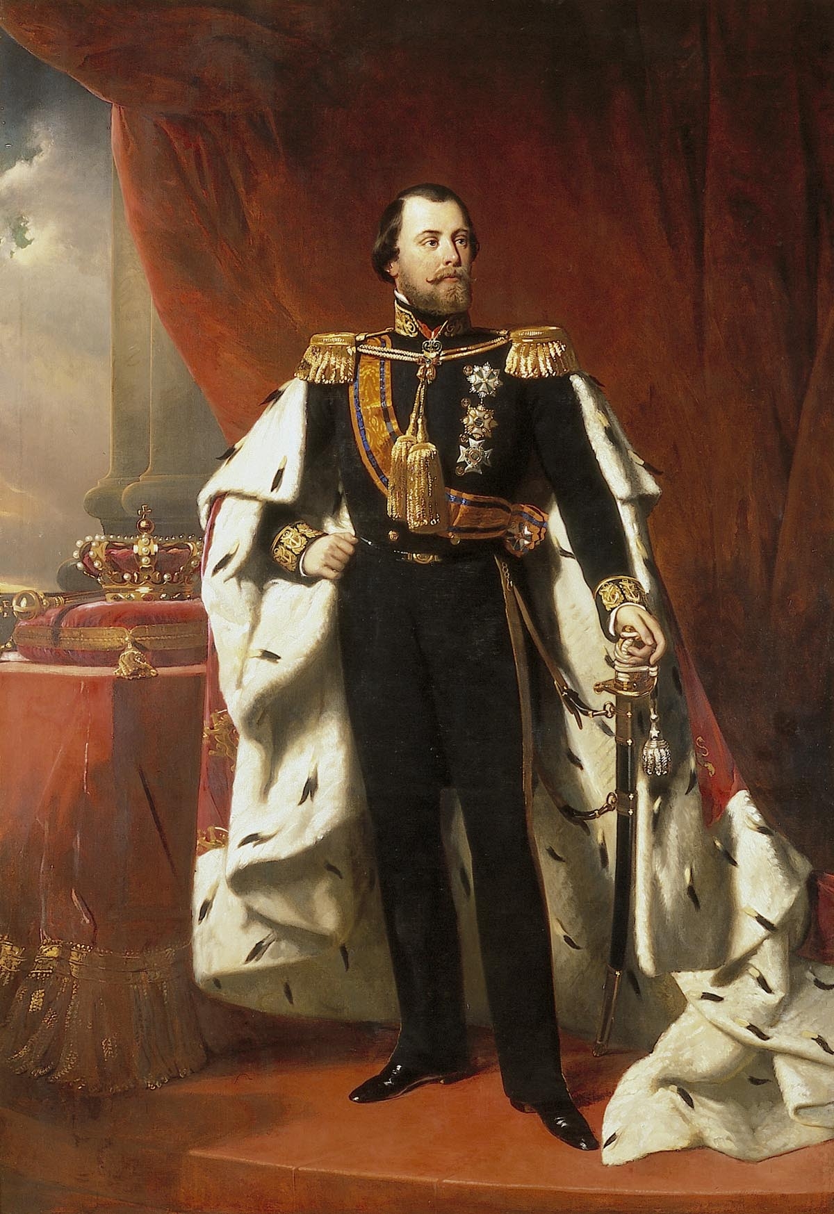 1200x1747 Fileportrait Of King Willem Iii Of The Netherlands, Nicolaas - Royal King Painting