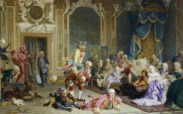 600x375 Qunexc 24x36 Inch Art Silk Poster Art Painting Fantasy Royal - Royal Painting