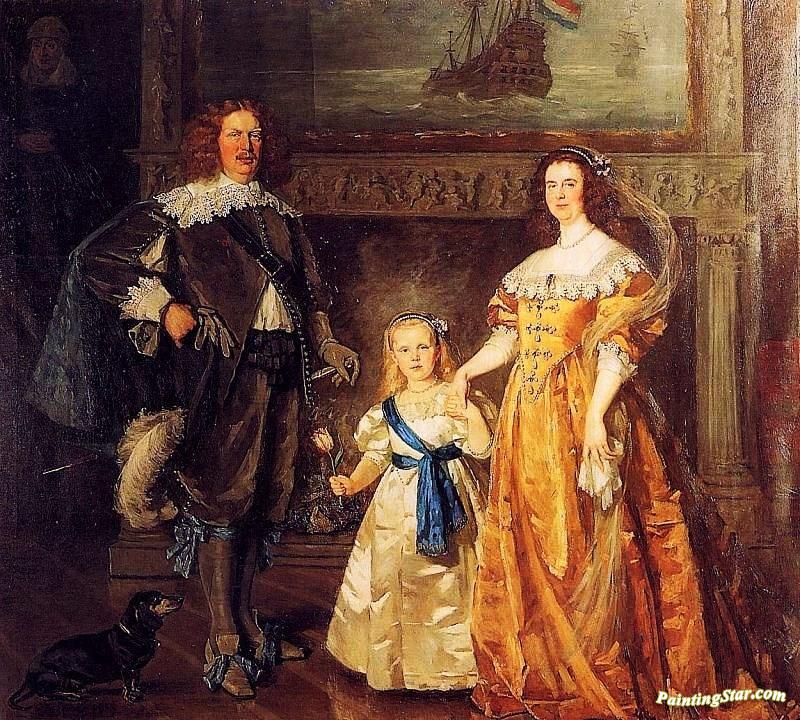 800x720 The Royal Family With Queen Wilhelmina Artwork By Therese - Royal Painting