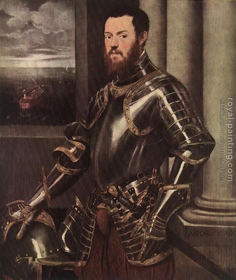 760x900 Man In Armour By Jacopo Robusti Tintoretto Oil Painting Reproduction - Royal Painting