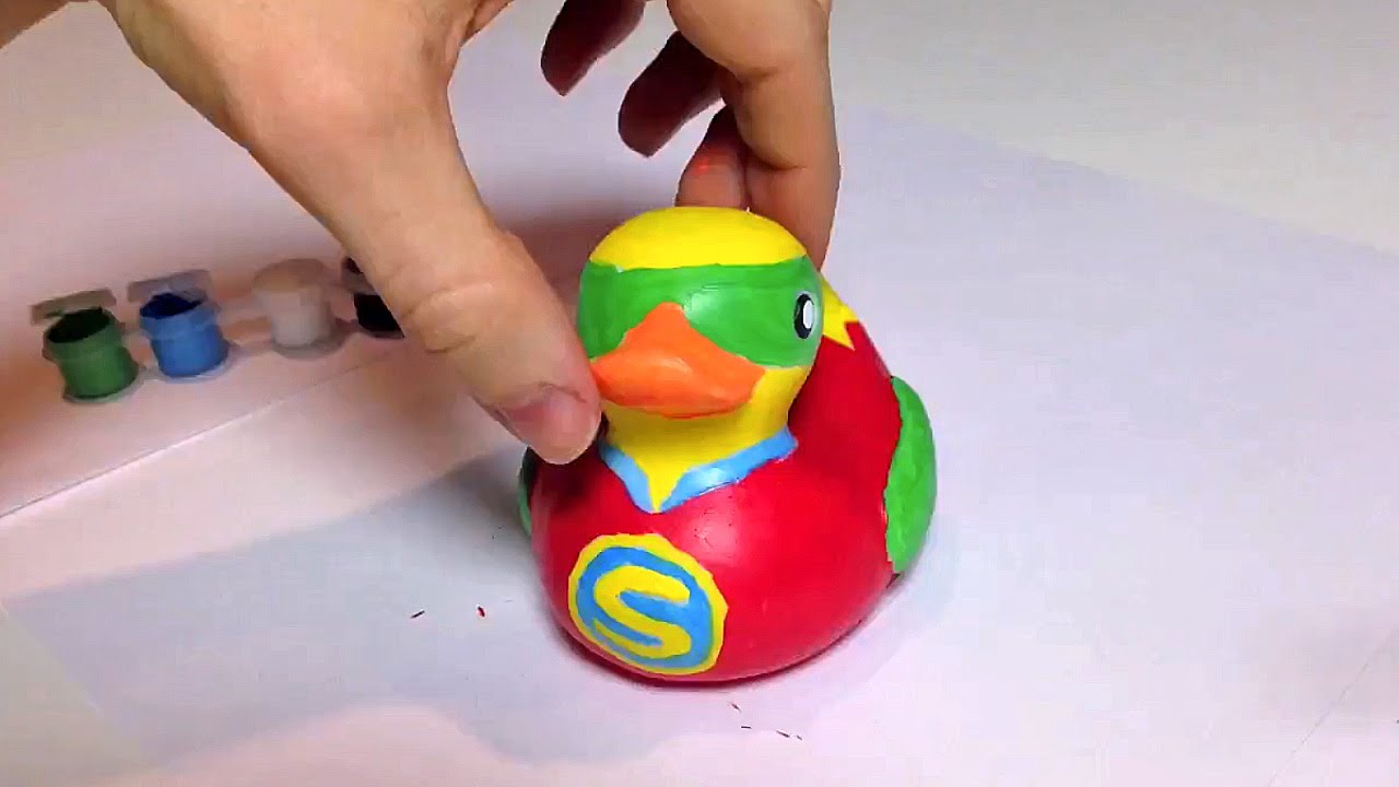 1280x720 Paint Your Own Rubber Duck Superhero Hobbycraft - Rubber Duck Painting