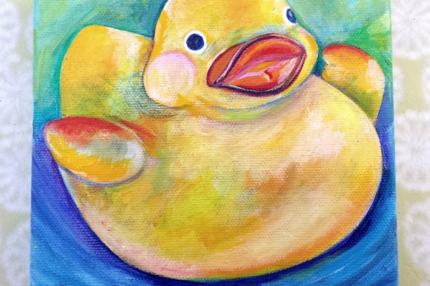 618x412 Rubber Duck Painting Artworks By Karen Fincannon - Rubber Duck Painting