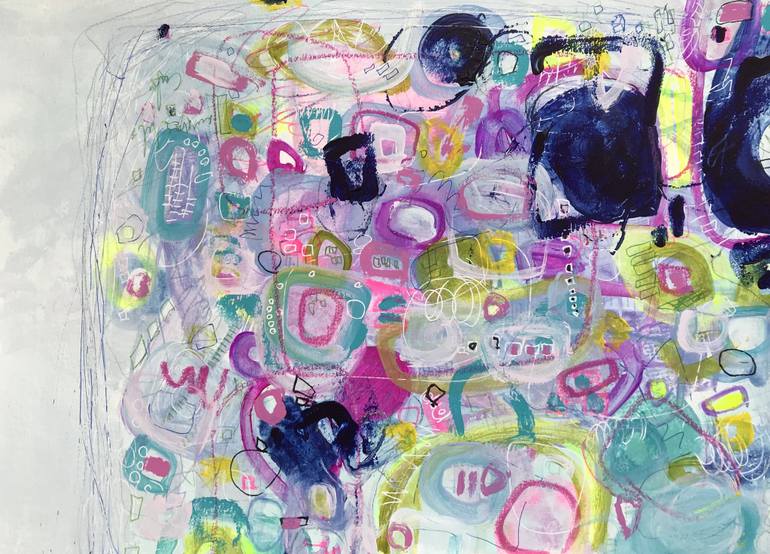 770x554 Saatchi Art Ain'T No Rubik's Cube Painting By Darlene Watson - Rubiks Cube Painting