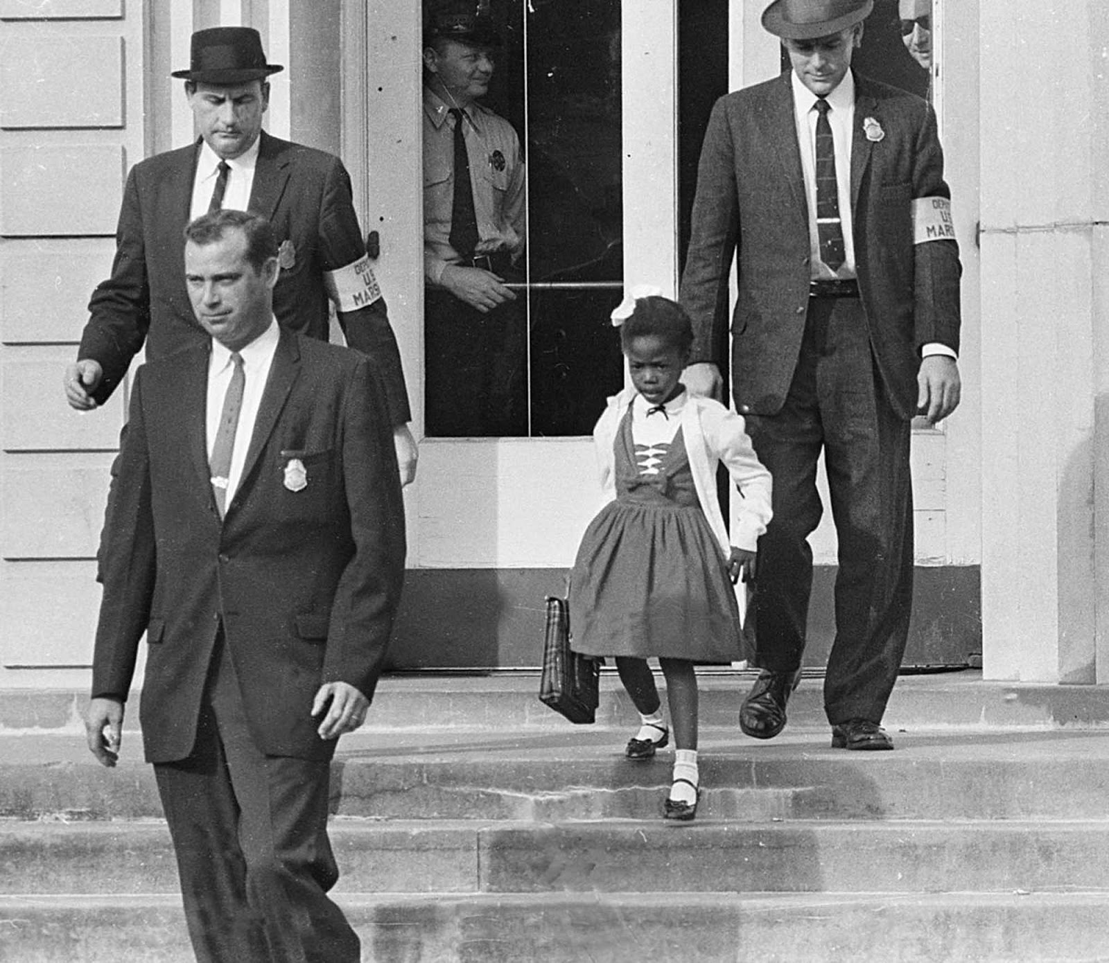 1600x1390 Ruby Bridges, The First African American To Attend A White - Ruby Bridges Painting