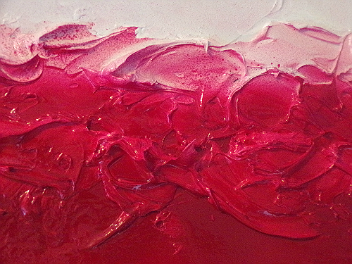500x375 Rose. Textured Ruby Red Abstract Painting On Canvas - Ruby Painting