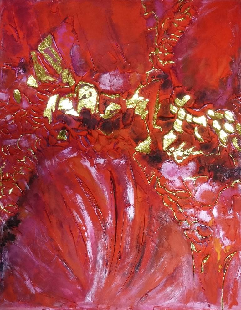 770x991 Saatchi Art Magnificent Ruby Big Abstract Painting With Deep - Ruby Painting