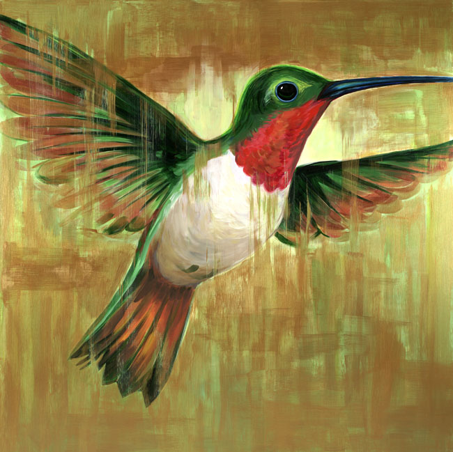 Ruby Throated Hummingbird Painting At PaintingValley.com | Explore ...