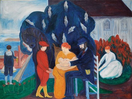 550x412 Rudolph Thygesen Tre Generasjoner, 1937 Painting Ad Finitum - Rudolph Painting