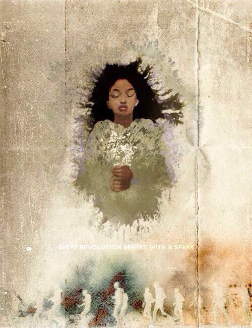 500x650 Hunger Games Catching Fire Rue Maytheoddsbeeverinyourfavor - Rue Painting