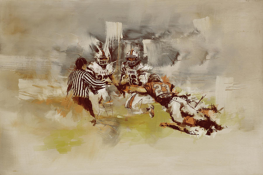900x600 Rugby Painting By Corporate Art Task Force - Rugby Painting